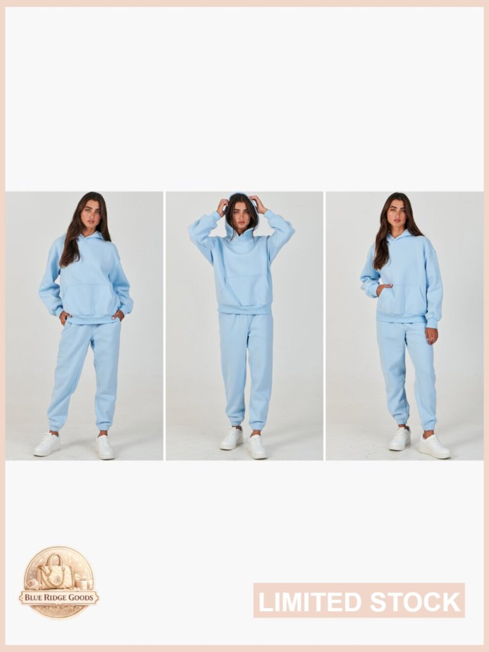 2 Piece Lounge Set Oversized Hoodie Jogger Sweatpants Y2K Tracksuit Sweatsuit - Picture 7 of 7